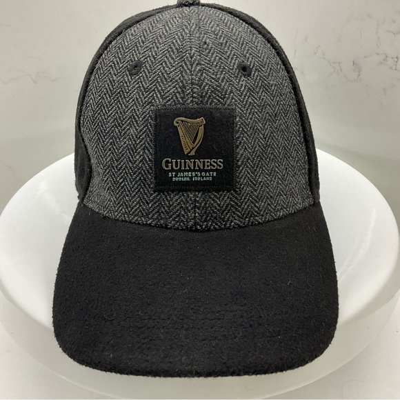 Guinness Embossed Tweed Baseball Strapback Cap - Picture 1 of 8